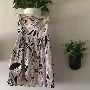 Aqua Print Strapless Dress